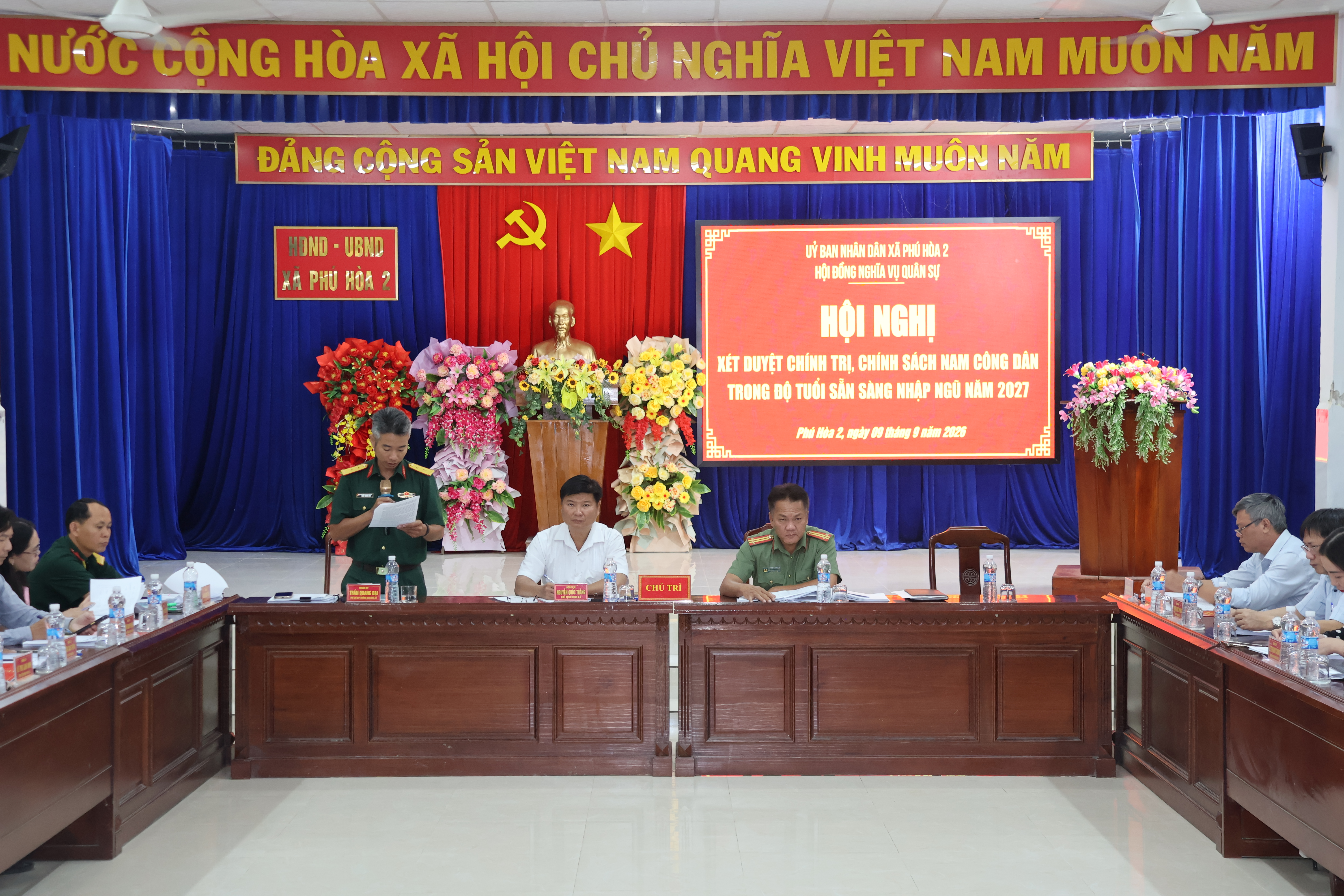 Phú Hòa 2 xét duyệt chính trị, chính sách nam công dân trong độ tuổi sẵn sàng nhập ngũ năm 2027